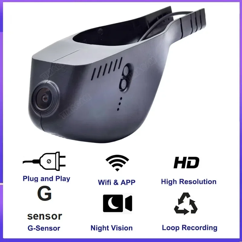 كاميرا DVR للسيارة 2K 4K Dash cam لسيارة Volkswagen VW Passat Golf Tiguan Tarek Atlas Polo Taigun Arteon Sharan T-Cross لمقعد سكودا