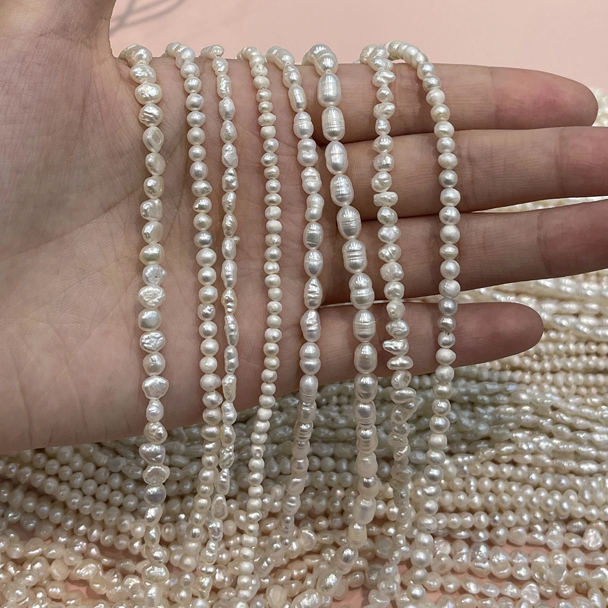 Natural Freshwater Pearl Beads Multiple Styles Pearl Loose Spacer Beaded for For Making DIY Jewelry Bracelet Necklace