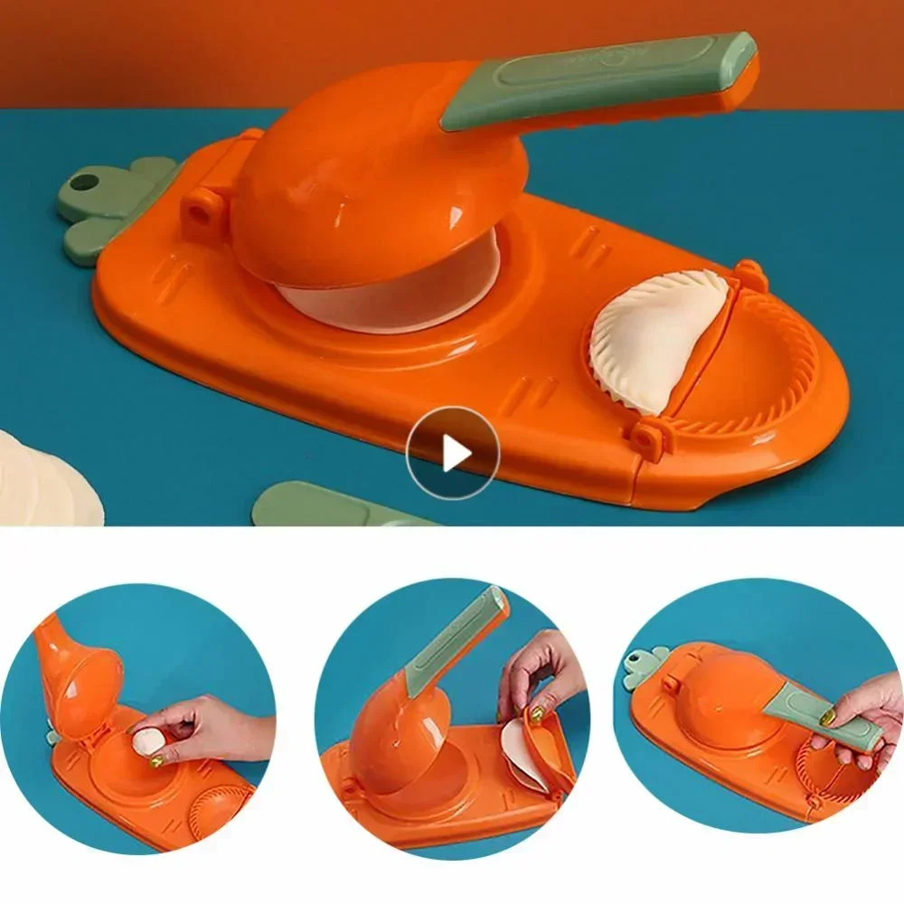 

2 In1 Dumpling Maker Making Mold Machine Dough Skin Artifact Pressing Tool Molder Wrapper Presser Kitchen Gadgets Baking Parts