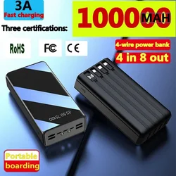 Power Bank 100000Mah Type C Micro USB Fast Charging Power Bank Led Display Portable External Battery Charger For Tablets