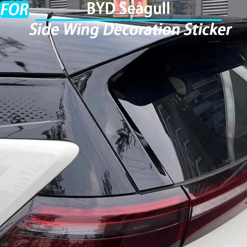 Car Side Wing Decoration Sticker Fit Modified Rear Triangle Tail Spoiler for BYD Seagull Dolphin Mini Exterior Accessories 2024