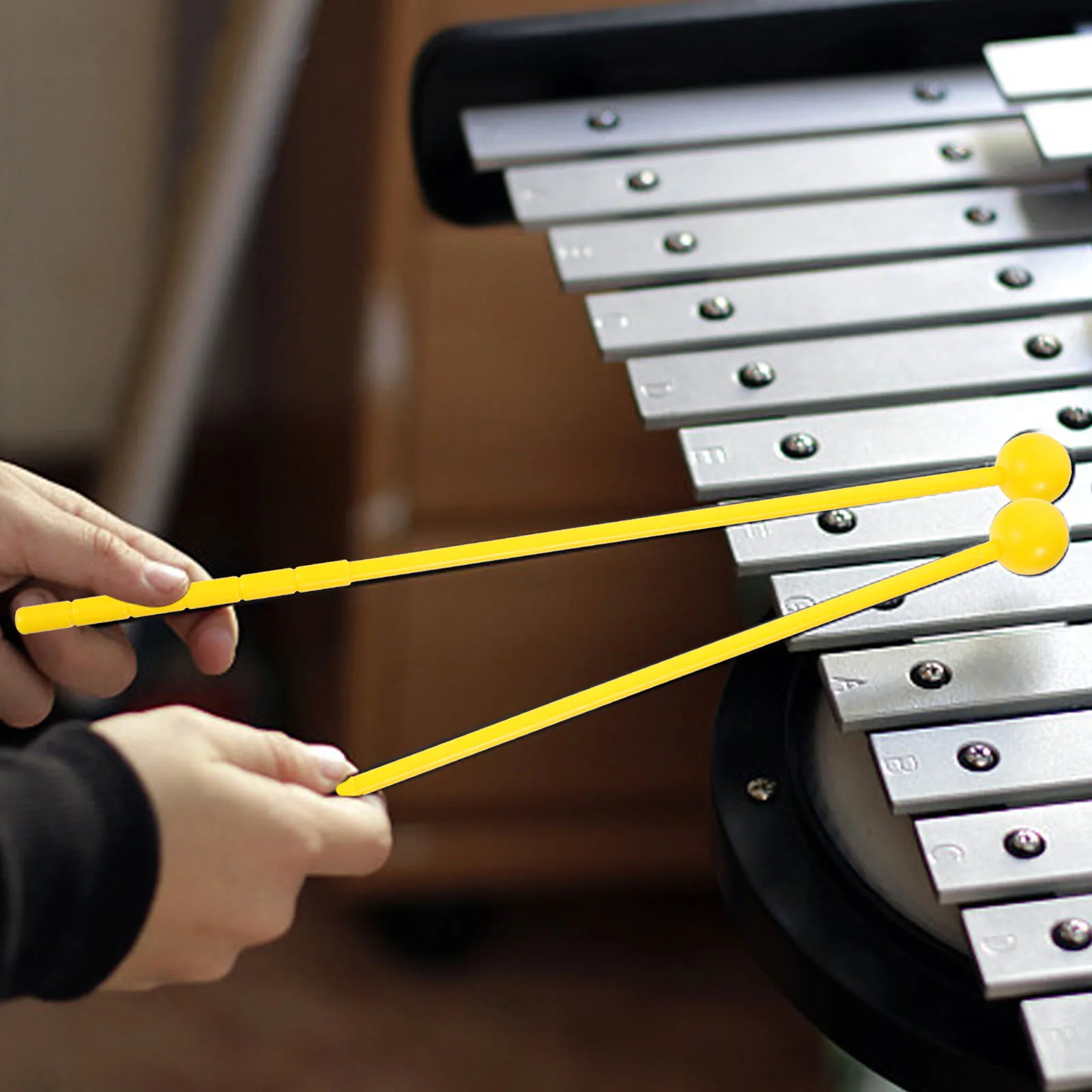 

10pcs Yellow Drumsticks Children Percussion Mallets Musical Instruments Rhythm Toys Lightweight Portable Long Drumsticks