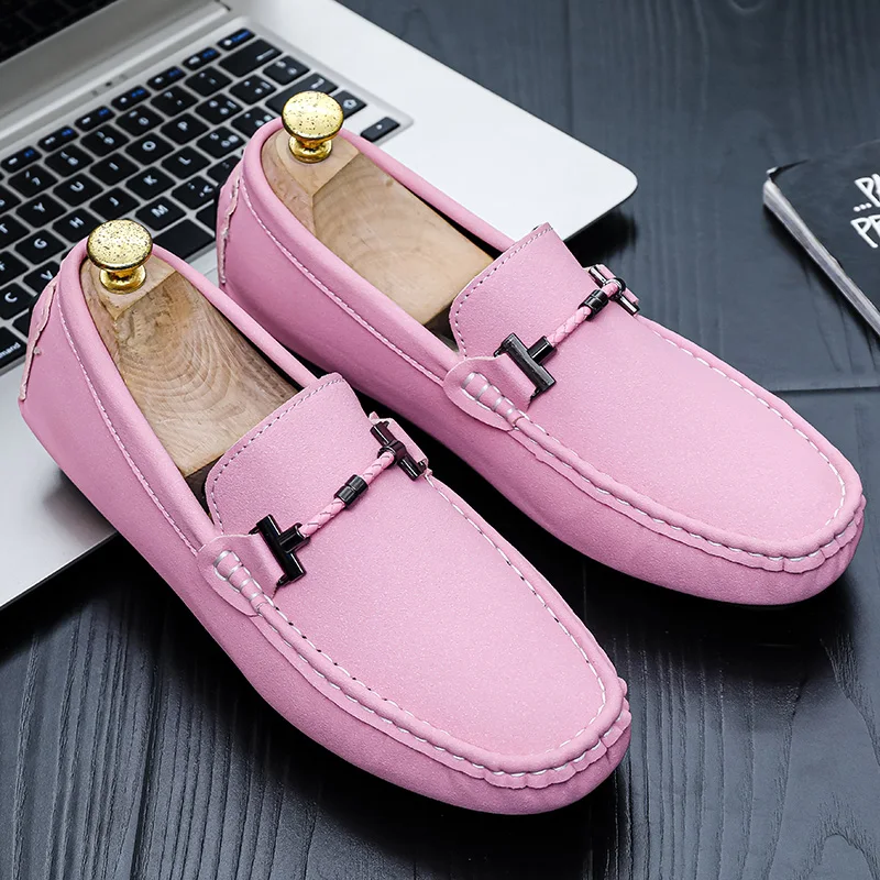Men's Casual Leather Slip on Shoes Comfy Fashion Loafers Business Soft Casual Shoes All-match Man Walking Flats Driving Footwear