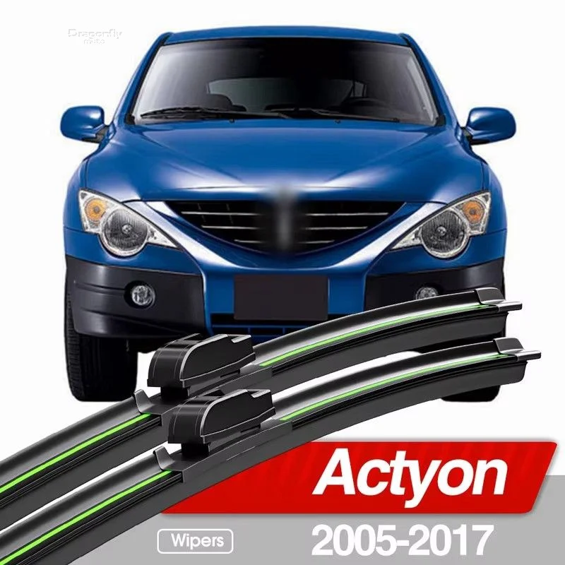 

For Ssangyong Actyon Sports 2005-2017 Front Windshield Wiper Blades 2pcs Windscreen Window Accessories 2006 2008 2011 2012 2015