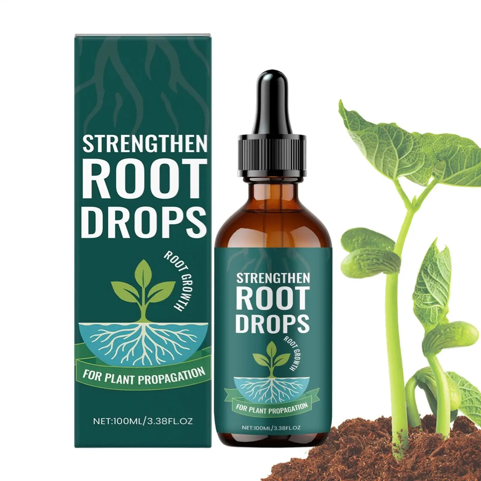100ml Root Drops for Propagation Rooting Liquid Dropper Root Grow for Plants for Indoor Outdoor Gardening Hydroponic Growing