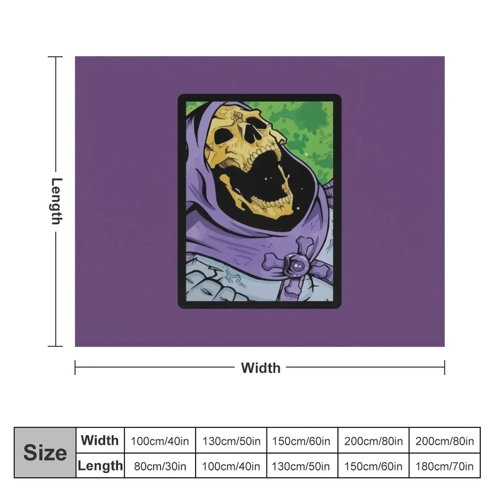 SKELETOR Throw Blanket Custom Kid'S Blankets