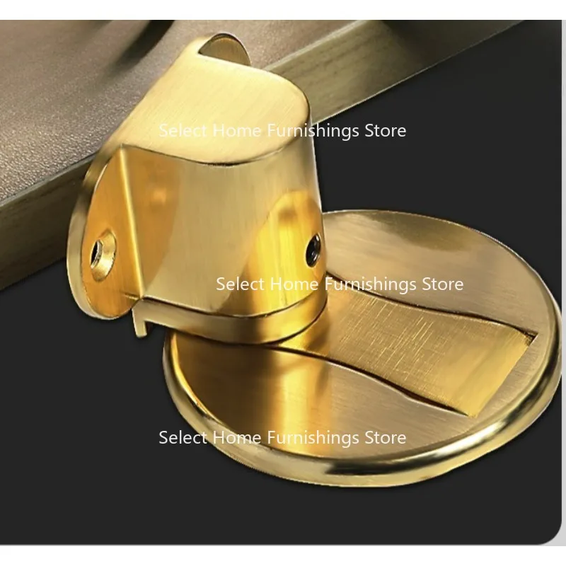 Suitable for Zinc Alloy Adjustable Floor Suction, Non Adhesive Zinc Alloy, Door Stopper Protrusion Strong Magnetic Door Suction