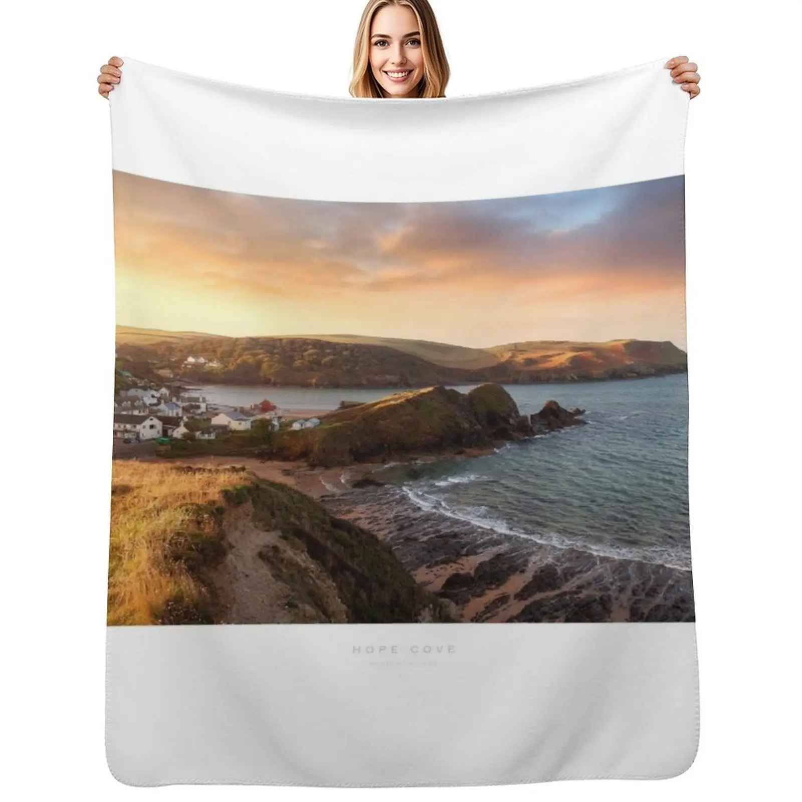 Hope Cove Throw Blanket Cute Plaid Plaid on the sofa Cute Decoratives Kid'S Retros Blankets