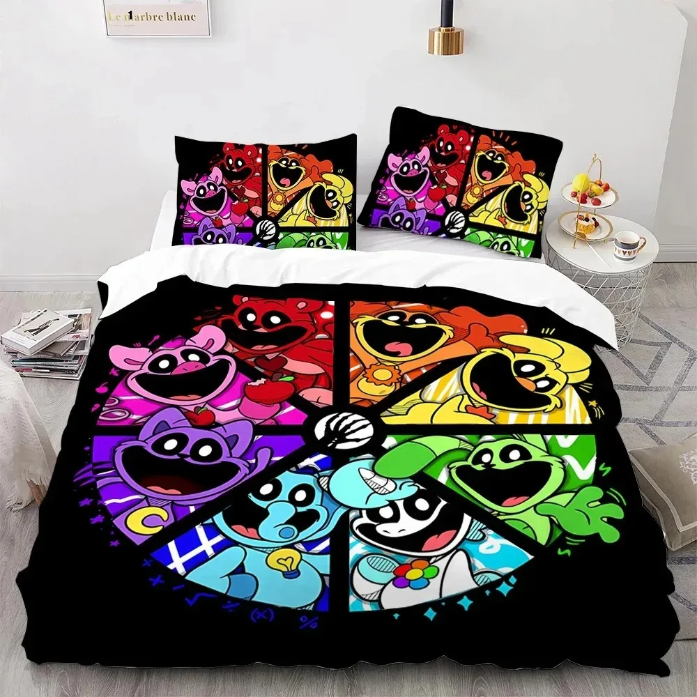 S-smiling Critters Cartoon Bedding Sets Exquisite Bed Supplies Set Duvet Cover Comforter Set Bedding Set Luxury Birthday Gift