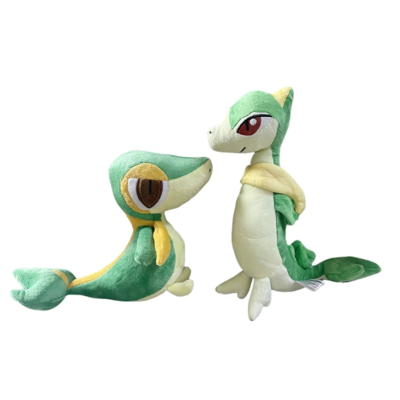 Pokemon Plush Snivy Evolution Servine Peluche Stuffed Cartoon Green Snake Doll Room Decoration Gifts