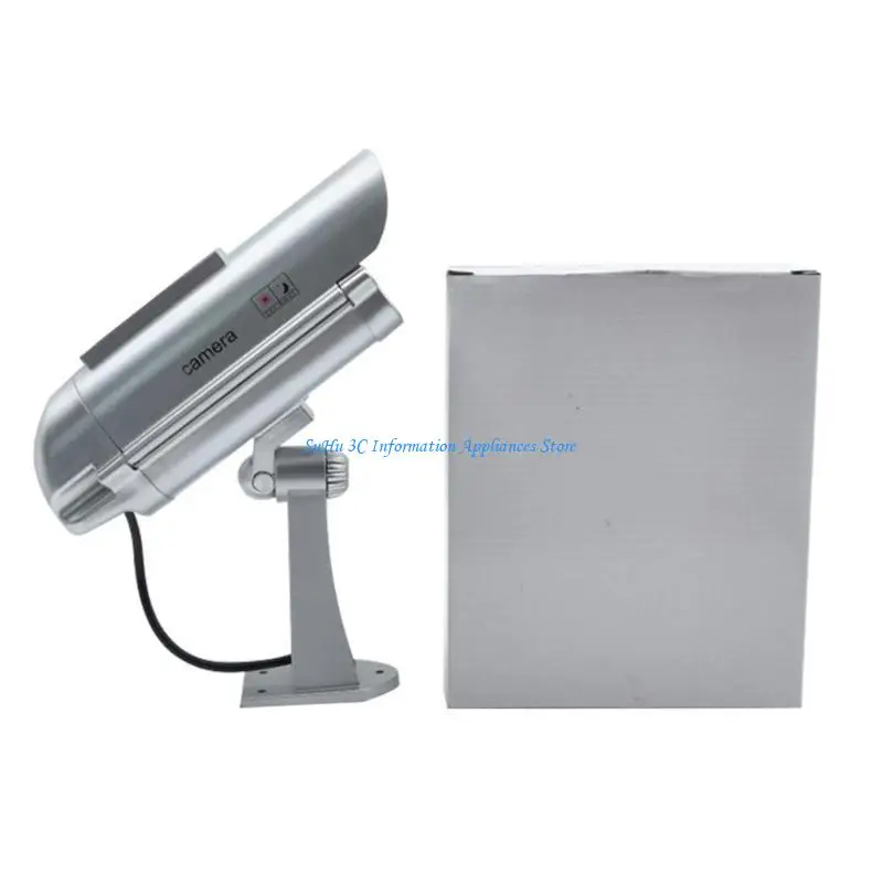  Solar Power Movement Sensors Fake Security Camera with LED Lights 216mm