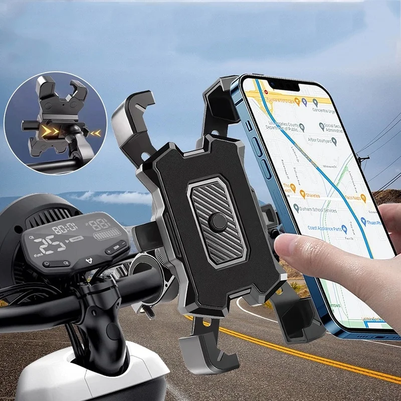 

360 Degree Rotatable Stand Universal Bicycle Mobile Phone Holder Riding Bike Moto Motorcycle GPS Phone Bracket For iPhone Xiaomi