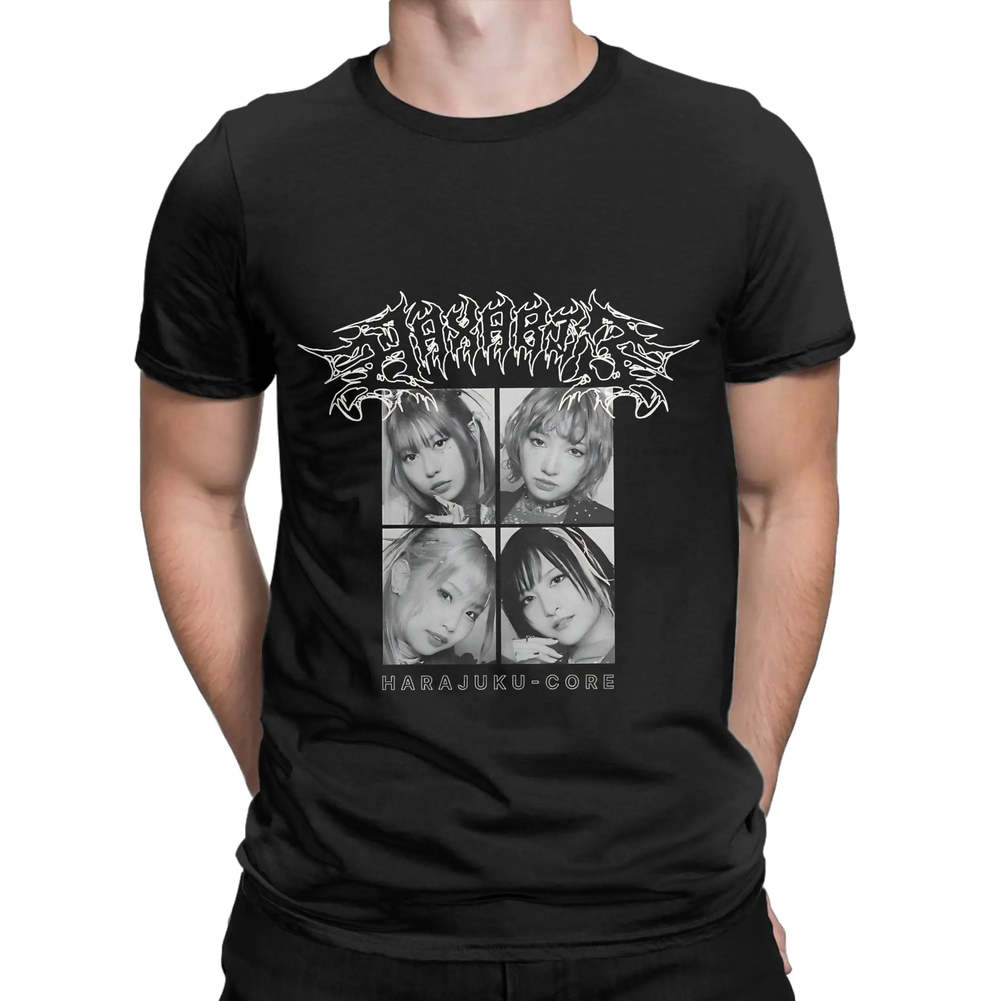 HANABIE HARAJUKU CORE Classic Funny 100% Cotton T-Shirt Hanabie Tees Tops For Men