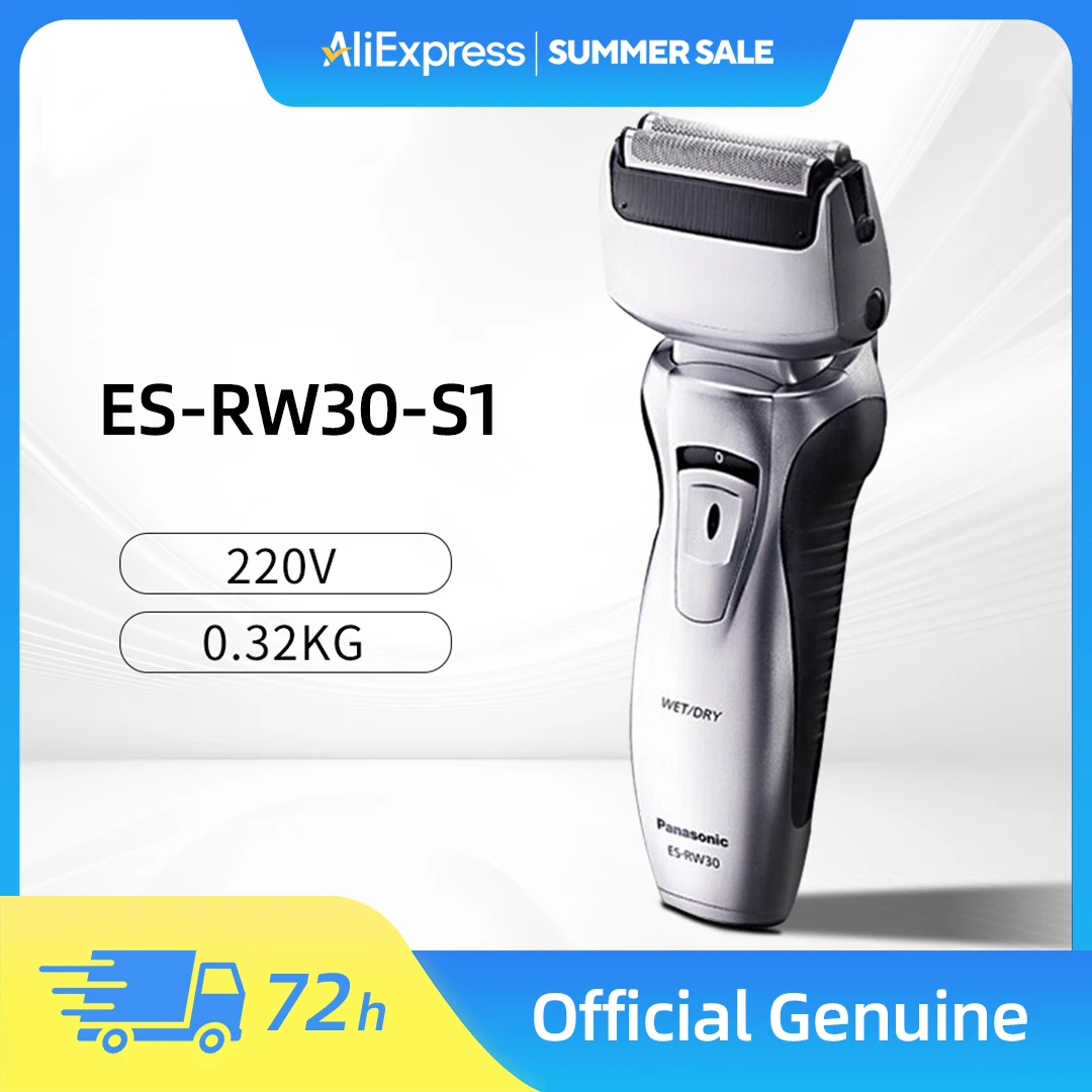 

Panasonic Electric Shaver for Men Reversible Dual-Head Stainless Steel Blades Full Body Washable Import Male Grooming Kit