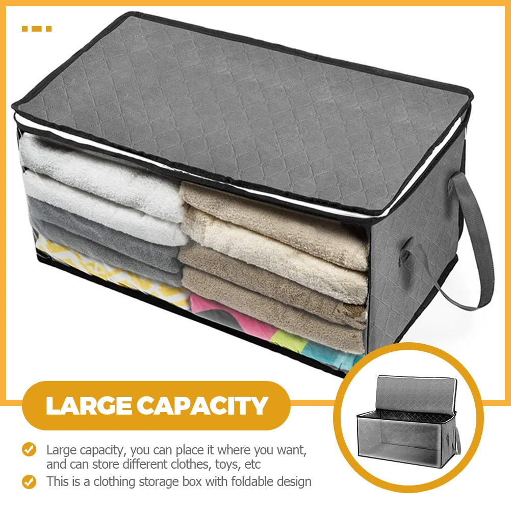 

Foldable Clothes Storage Box High Quality Large Capacity Quilts Container Wardrobe Organizer Home Bedroom Storage