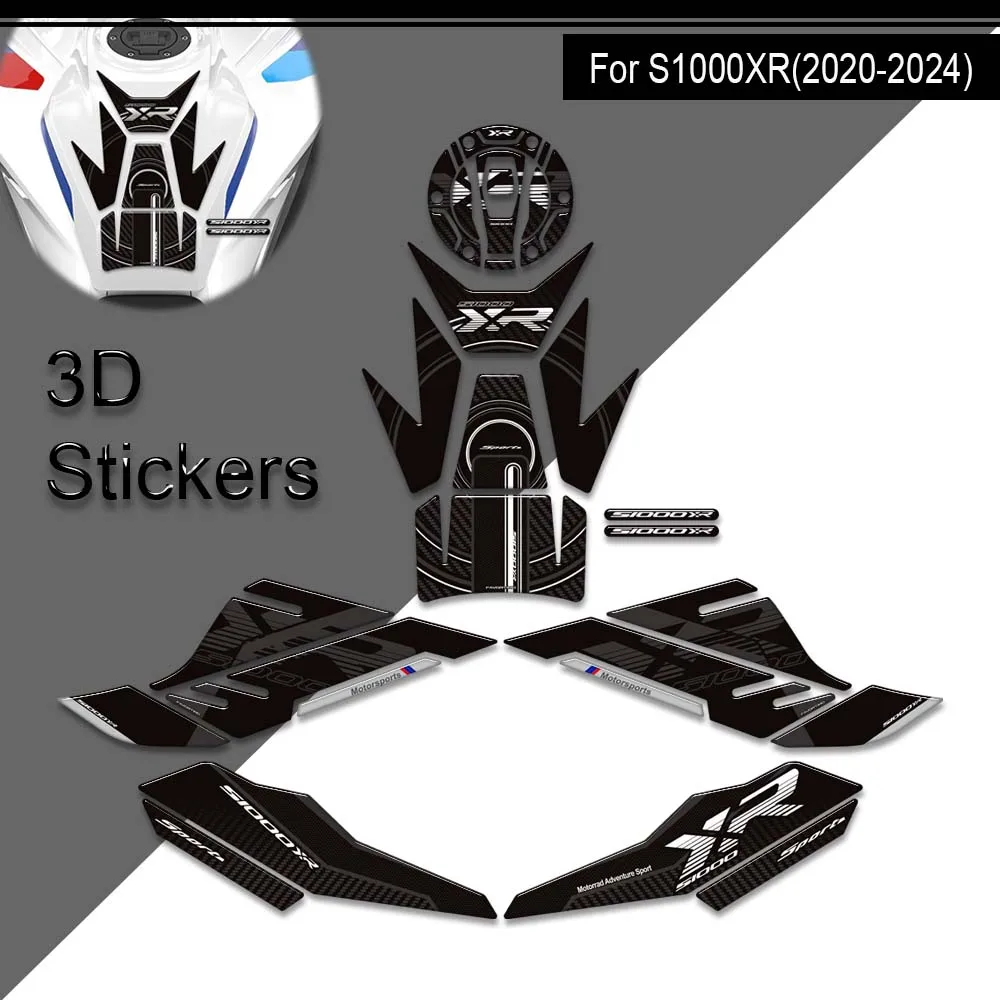 

2020-2024 For BMW S1000XR S1000 XR M1000 M1000XR motorcycle Accessories Fishbone Fuel Oil Tank Pad Protection 3D Sticker Decals