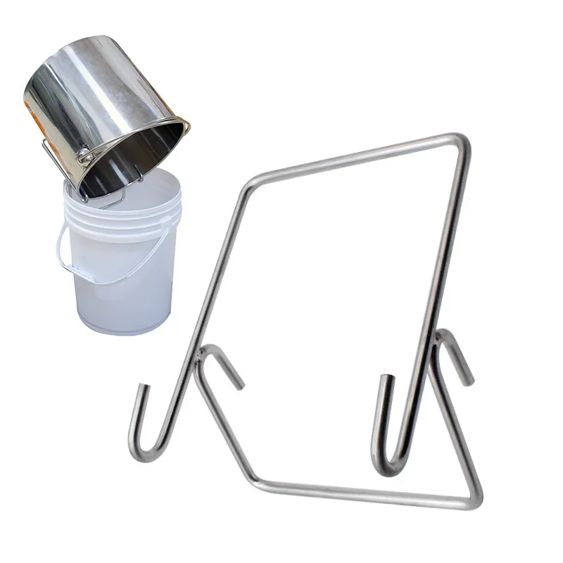 Barrel Support Honey Bucket Rack Honey Bucket Rack Stainless Steel Strong Carrying Capacity Rustproof Firm Bucket Holder Bracket