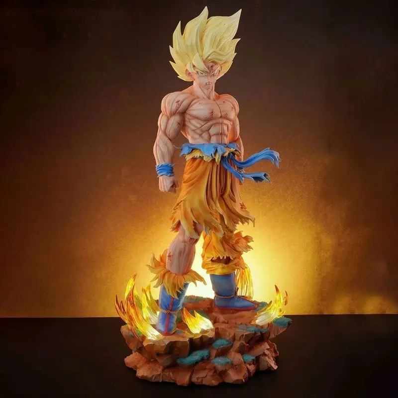 2025 Nuovo CK Dragon Ball Z Son Goku Figura Teste Sostituibili Base Led Super Saiyan Goku Action Figures Modalità Collezione Giocattolo Regalo