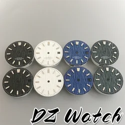 DZ 29mm Watch Dial Black Blue White Dark Green With Birch Texture Design Fit For NH35 NH36 Movement Watch