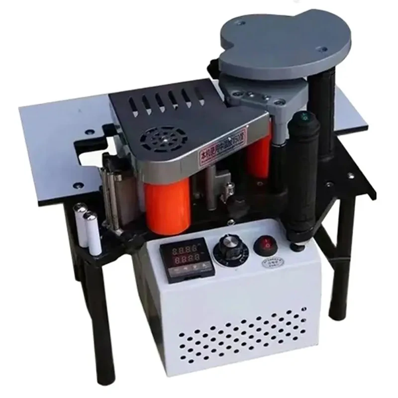 Small Manual Edge Banding Machine 220V 1200W Double Side Gluing Portable Edge Bander Woodworking Equipment