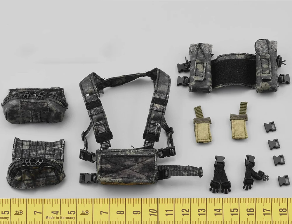 Easy&Simple ES 26053S Special Mission Unit Tire1 Operator Jumpers Hang Chest Vest Bags Belt Accessories Fit 12" Action Doll 1/6 - Image 3