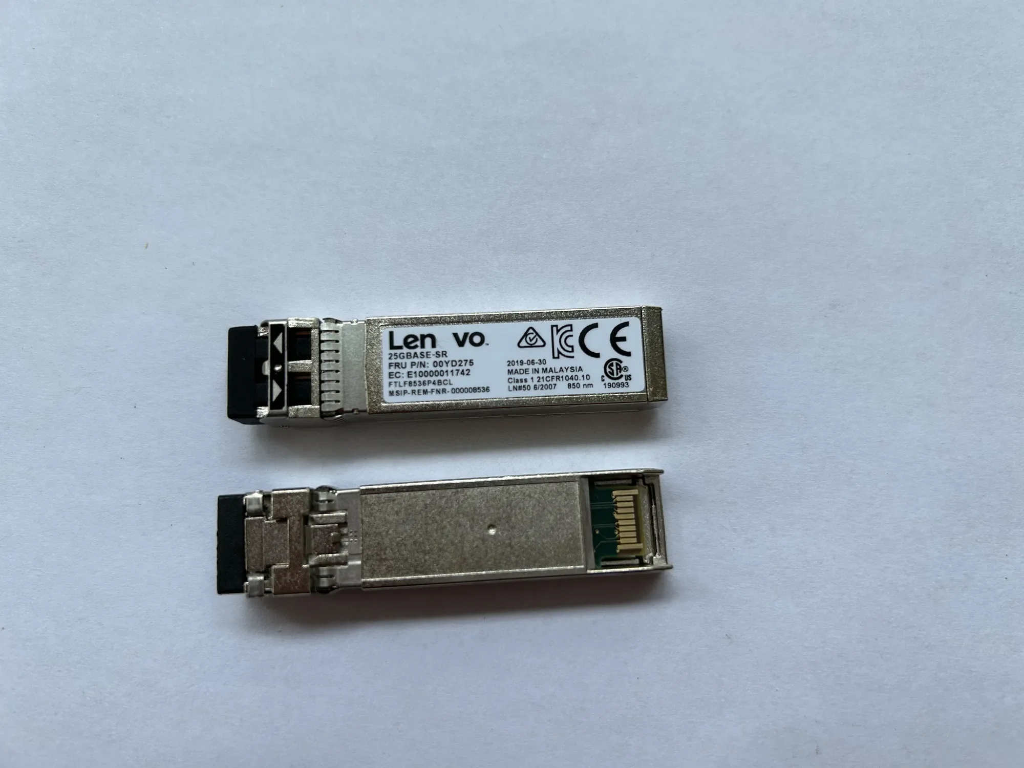 Le-nov-o SFP Модуль 25GB Оптическое волокно 25GBASE-SR FTLF8536P4BCL 00YD275 850NM 25G