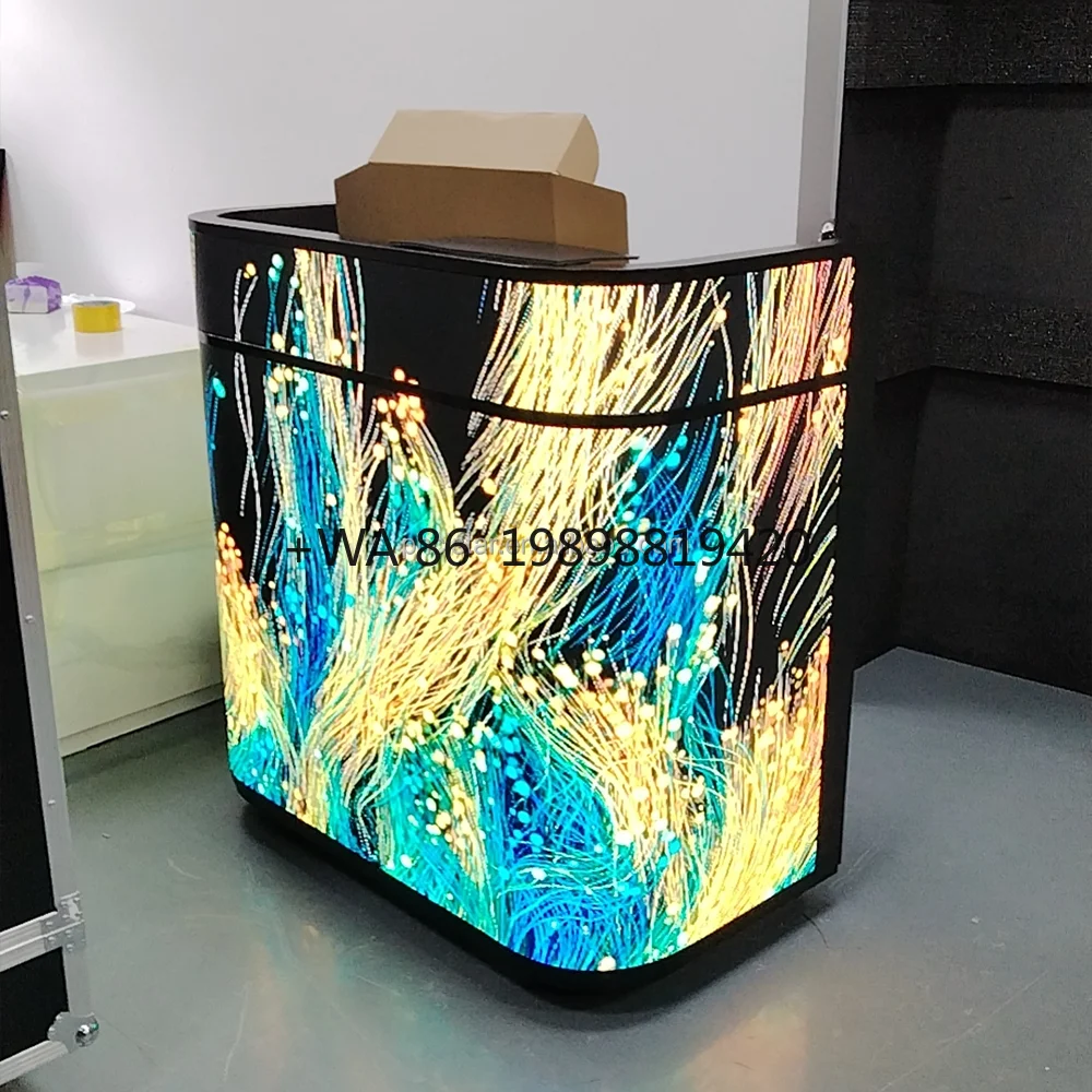 Customizable IP65 Waterproof LED DJ Booth with Bar on Wheels Indoor Digital Poster SDK Function for Self-Service Business