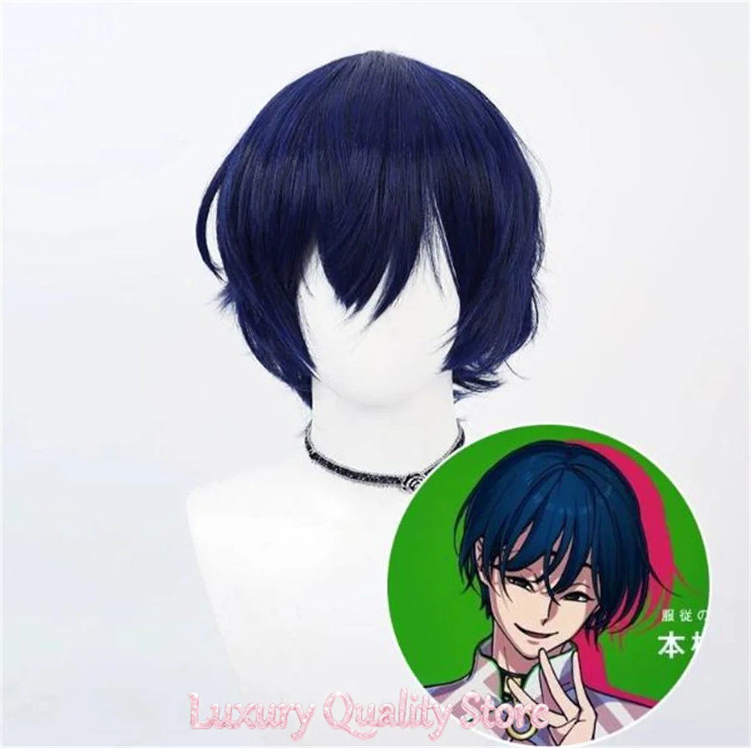 Cosplay VTuber Bangs for Charisma Motohashi Iori Wig Anime game party blue wig heat-resistant synthetic wig
