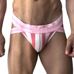 Sexy Men's Thongs Cotton Men Underwear Low Waist Gay Mens Jockstrap Panties Bikini Sissy Underpants Male Thong Low Waist Stripes