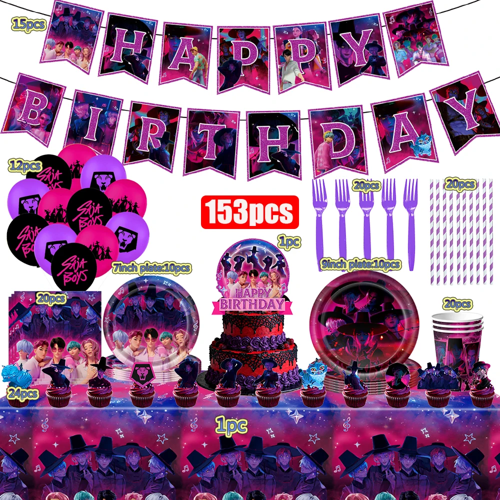 

New Hagbane Legion Birthday Party Decor Disposable Tableware Cup Plate Kids Birthday Party Supplies Baby Shower Toy