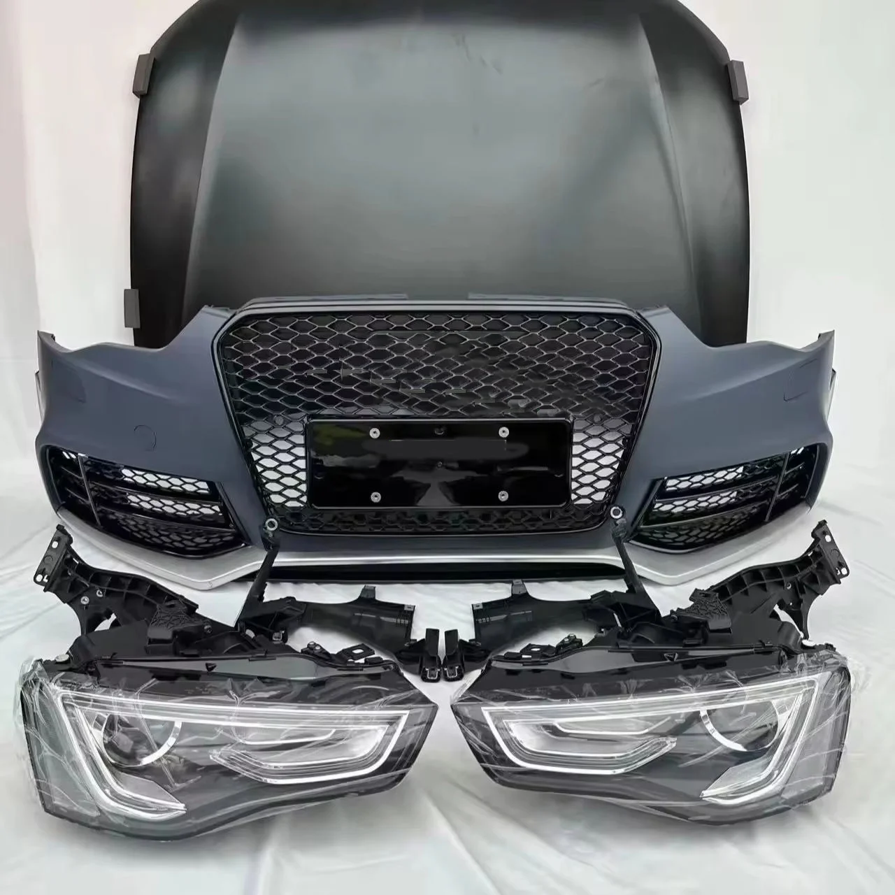 

Factory Car A5 B8 S5 Upgrade A5 B8.5 Style Front Bumper Hood Headlight Grille Body Kit for A5 S5 Sedan 2009 2010 2011 2012