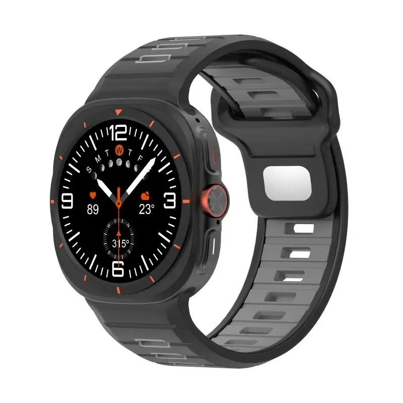 Sportliches Silikonarmband für Samsung Galaxy Watch Ultra2 2026, weiches zweifarbiges Band für Samsung Galaxy 7 Ultra 47mm, nahtloses Uhrenarmband – Detail 12