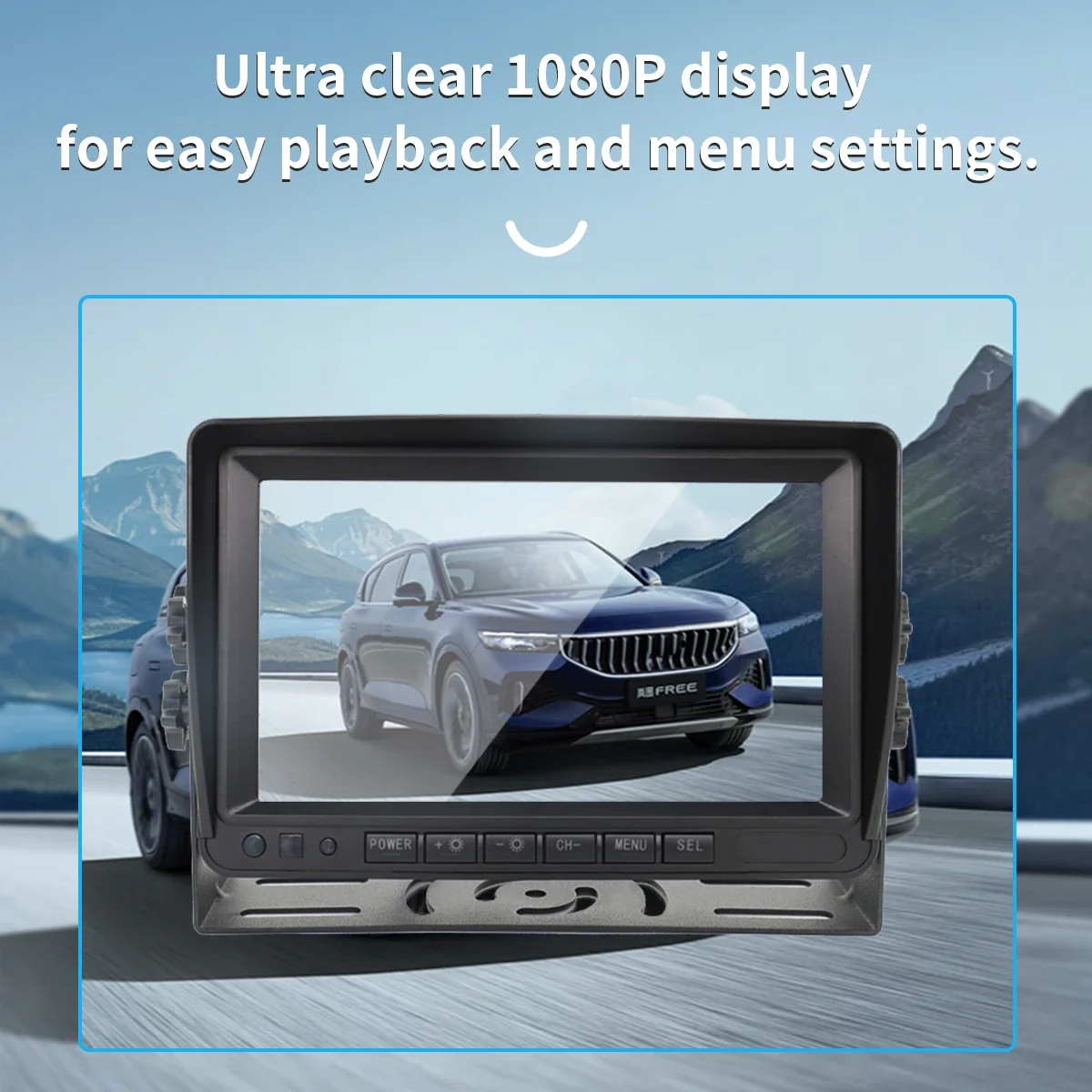 Latest model high quality IP68  waterproof  7 Inch car LCD for car reversing aid system on stock for car