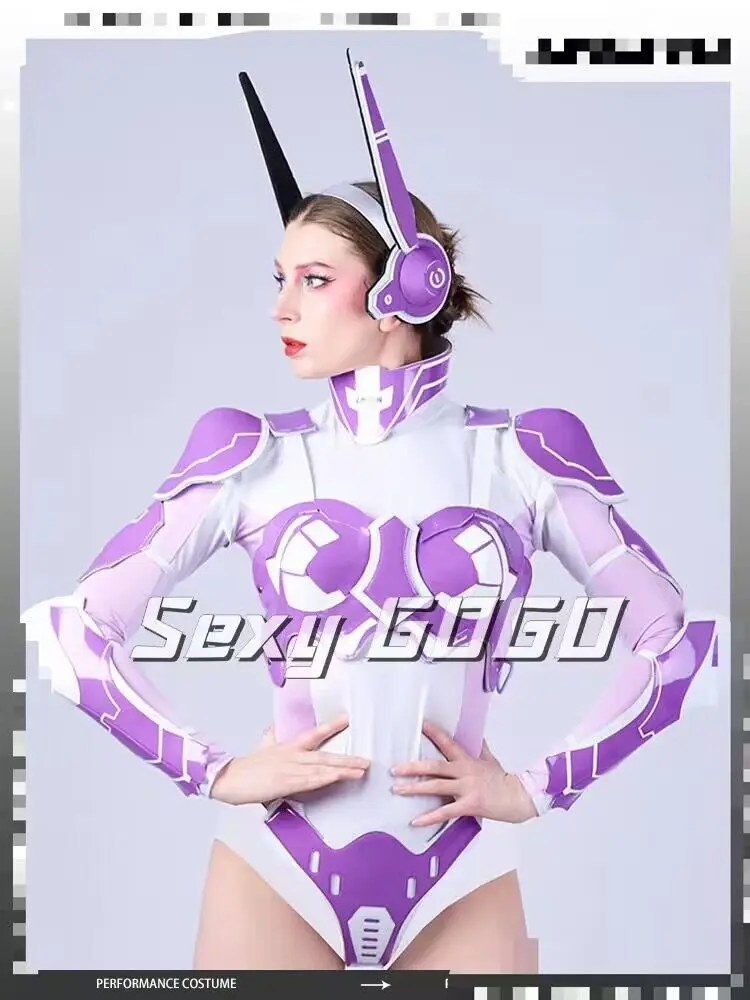 

Tech Show Future Space Women dancer Dance Team Bar Costume club armor