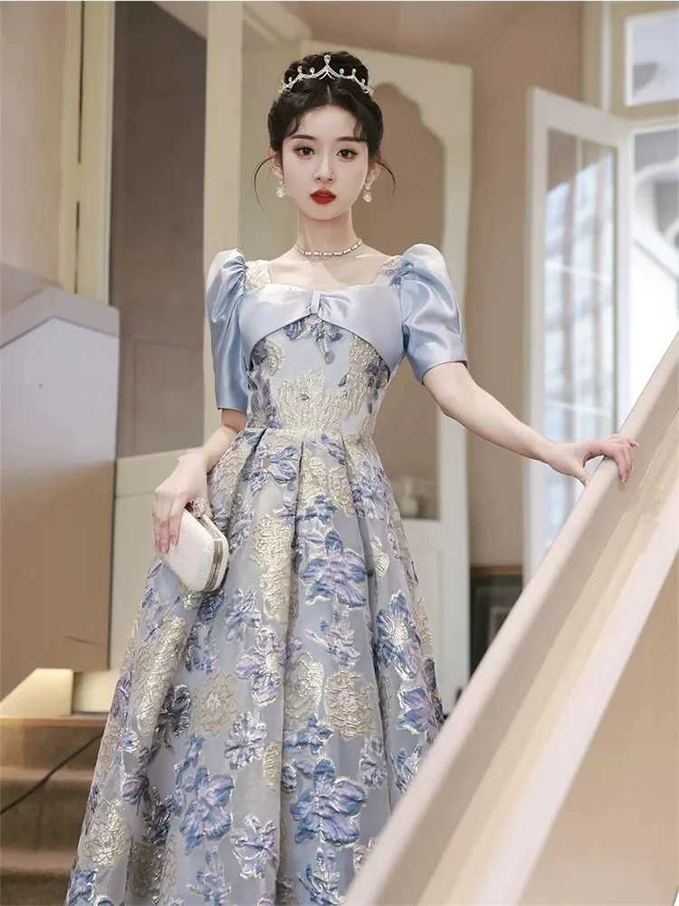 Evening Dress Female 2025 New Spring and Summer Host Luxury Niche French High-sense Dresss Graduation Banquet Adult Dress Skirt