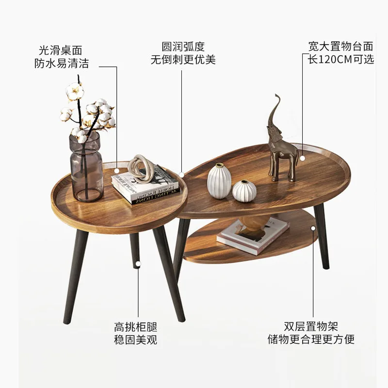 Small coffee table coffee round table small apartment bedroom bedside living room balcony sofa side