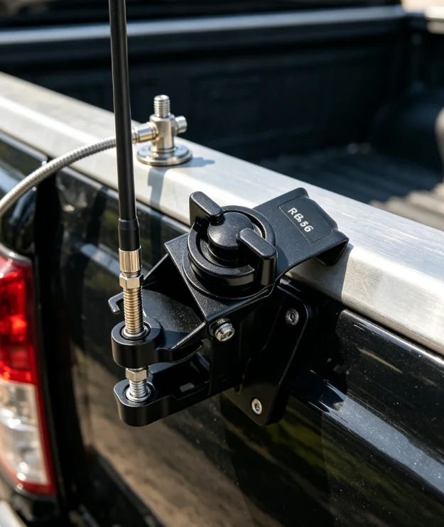 RB56 Adjustable Antenna Bracket Heavy Duty Vehicle Stand Fit Car Truck CB VHF UHF Communication Whip Antenna