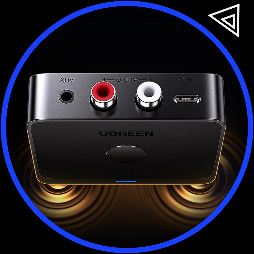 

UGREEN BT505 AUX Bluetooth Receiver LDAC AAC Hi-Fi 3.5mm Jack 2RCA RCA Audio Bluetooth 6.0 Adapter Receivers 15h For Car Speaker