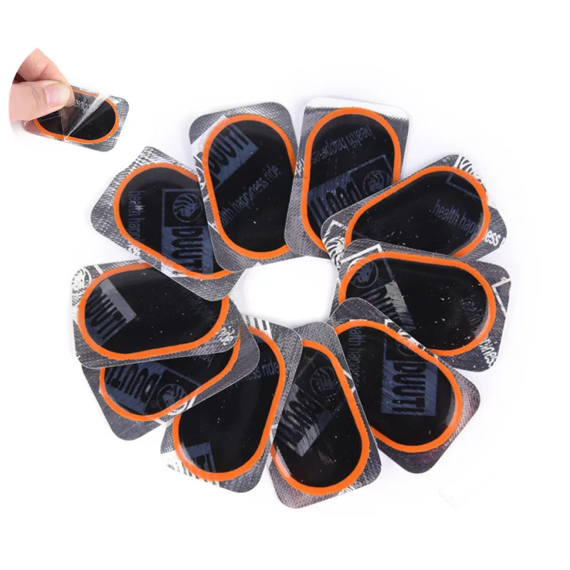 10Pcs Ultra Thin 32X50mm Bicycle Bike Repair Fix Kit Flat Rubber Tire Tyre Repair Patch Kit