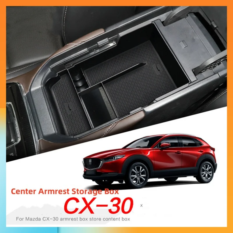 For 2020-2024 Mazda CX-30 Center Armrest Storage Box Console Organizer car Accessories supplies Material Insert Secondary