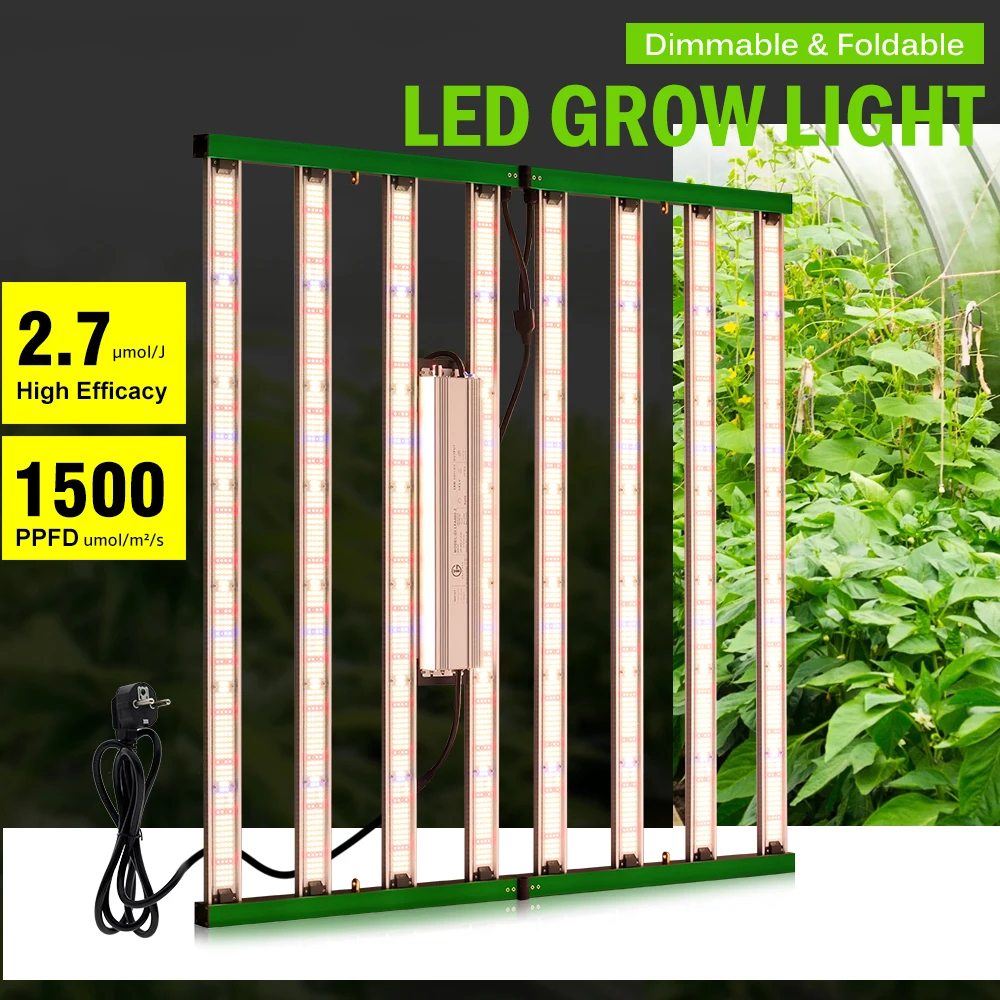 Foldable Full Spectrum LED Growth Lamp 240W-1200W Built In SMD LM3030 White/Red/IR/Blue/UV/Warm Light Chip High-Efficiency Lamp