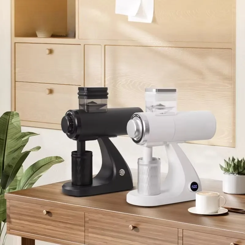 FurStarElectric Coffee Grinder Flat Burr No Holes Compact Home Use For Espresso And Pour Over