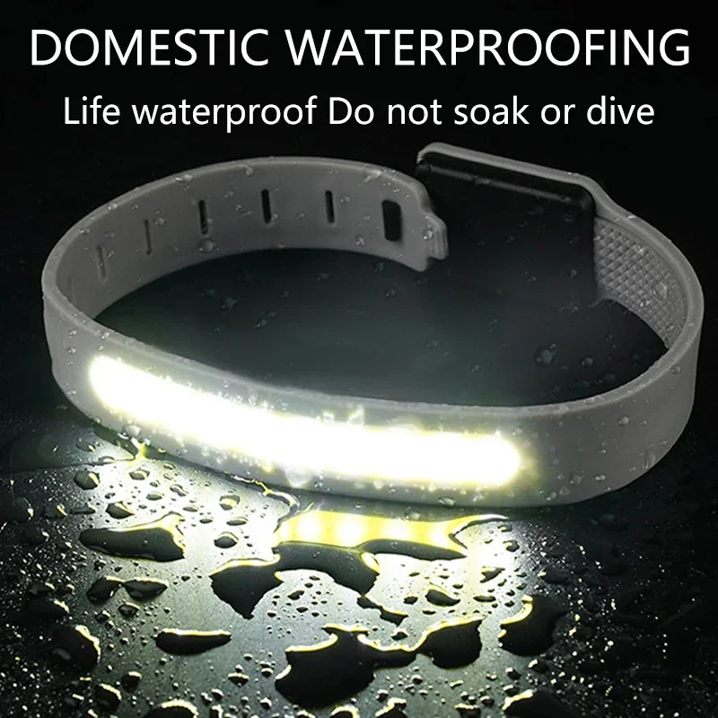 Luce da corsa COB ultraleggera Fascia da braccio per corsa notturna Tipo di luce di ricarica Sport all'aria aperta Luce lampeggiante Spia leggera