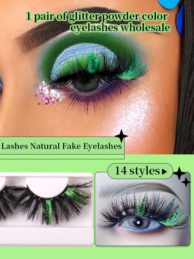 Sequins False Eyelash Maquiagem, Brilhante Rosa Mink Hair, Decoração de Natal, Nova Maquiagem, Atacado, Fonte Fábrica, 25mm