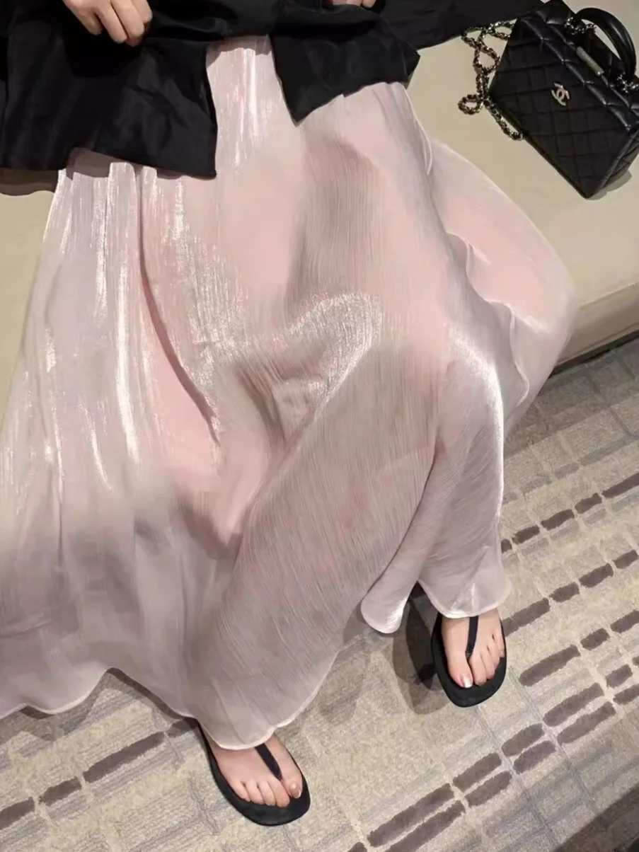 Extra grote maat A-lijn lange f rok gedrapeerde Ele asymmetrische Koreaanse Sle hoge taille slim fit zomer mooie rok