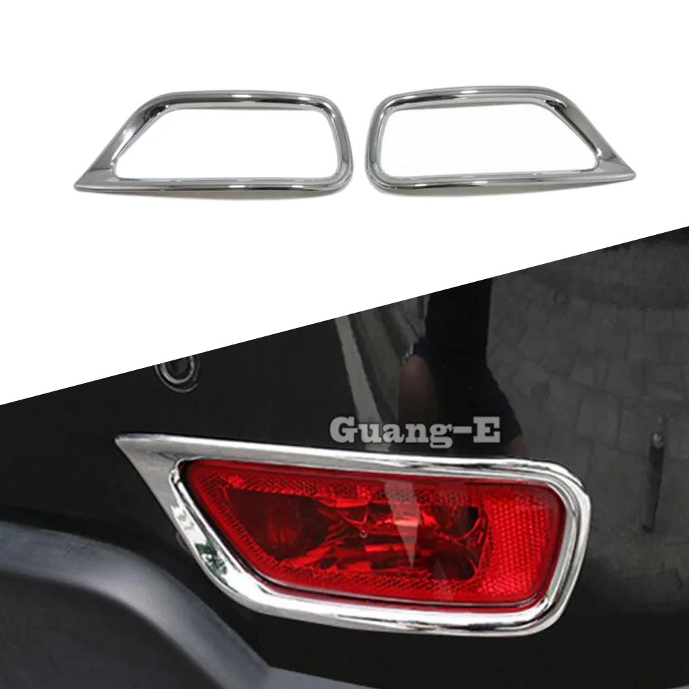 

Car Cover ABS Chrome Lamp Rear Tail Fog Light Trim Frame Sticker 2pcs For Jeep Grand Cherokee 2014 2015 2016 2017 2018 2019 2020