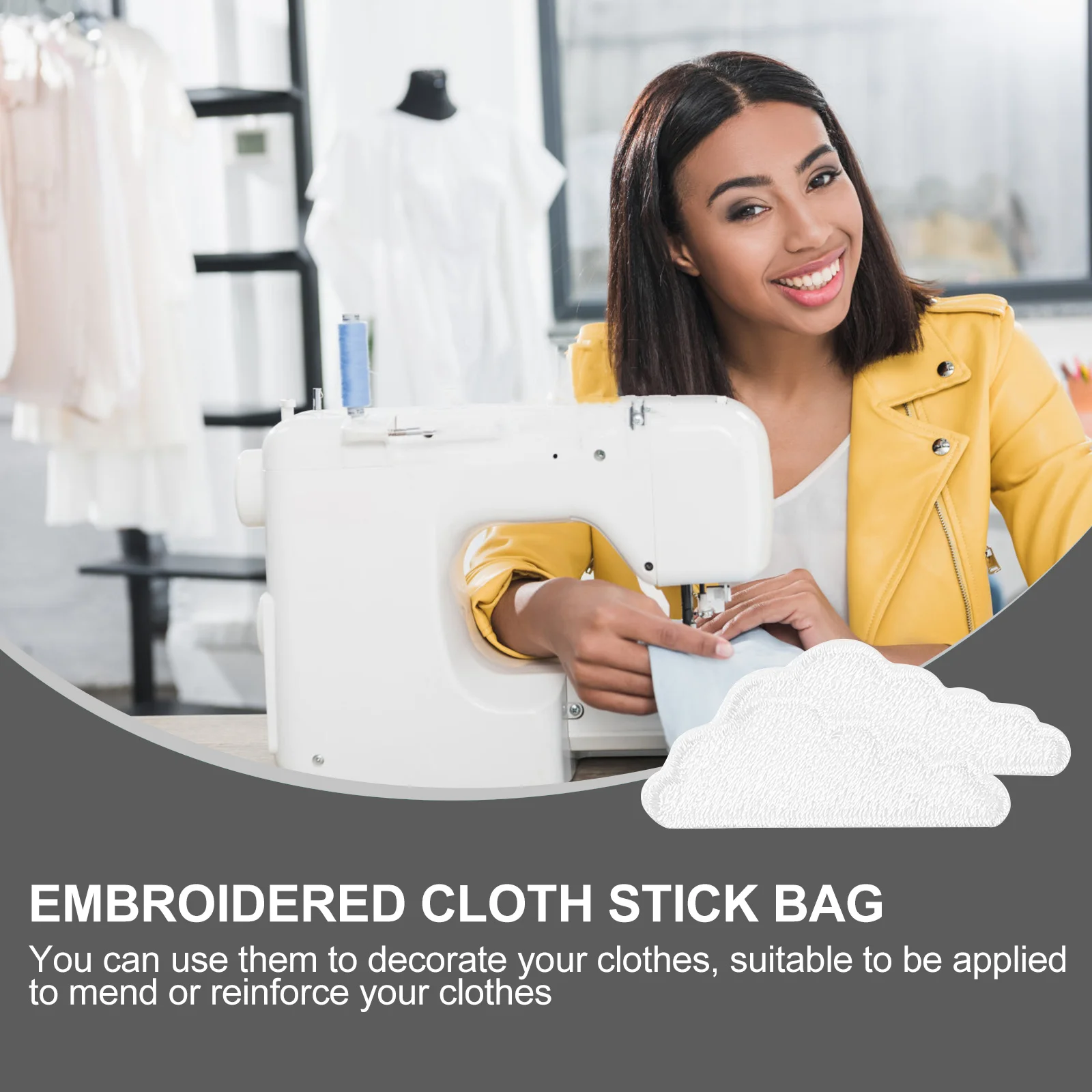 

6 pcs Cloud Shaped Embroidery Appliques For Clothing Jeans T Shirts Sewing Patch Repair Diy Crafts Garment Patches