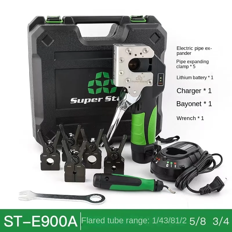 Copper Tube Electric Flaring Tool Kit  ST-E900A Cordless Expander for Automatic Flare  Manual Tools Set for HVAC & Refrigeration