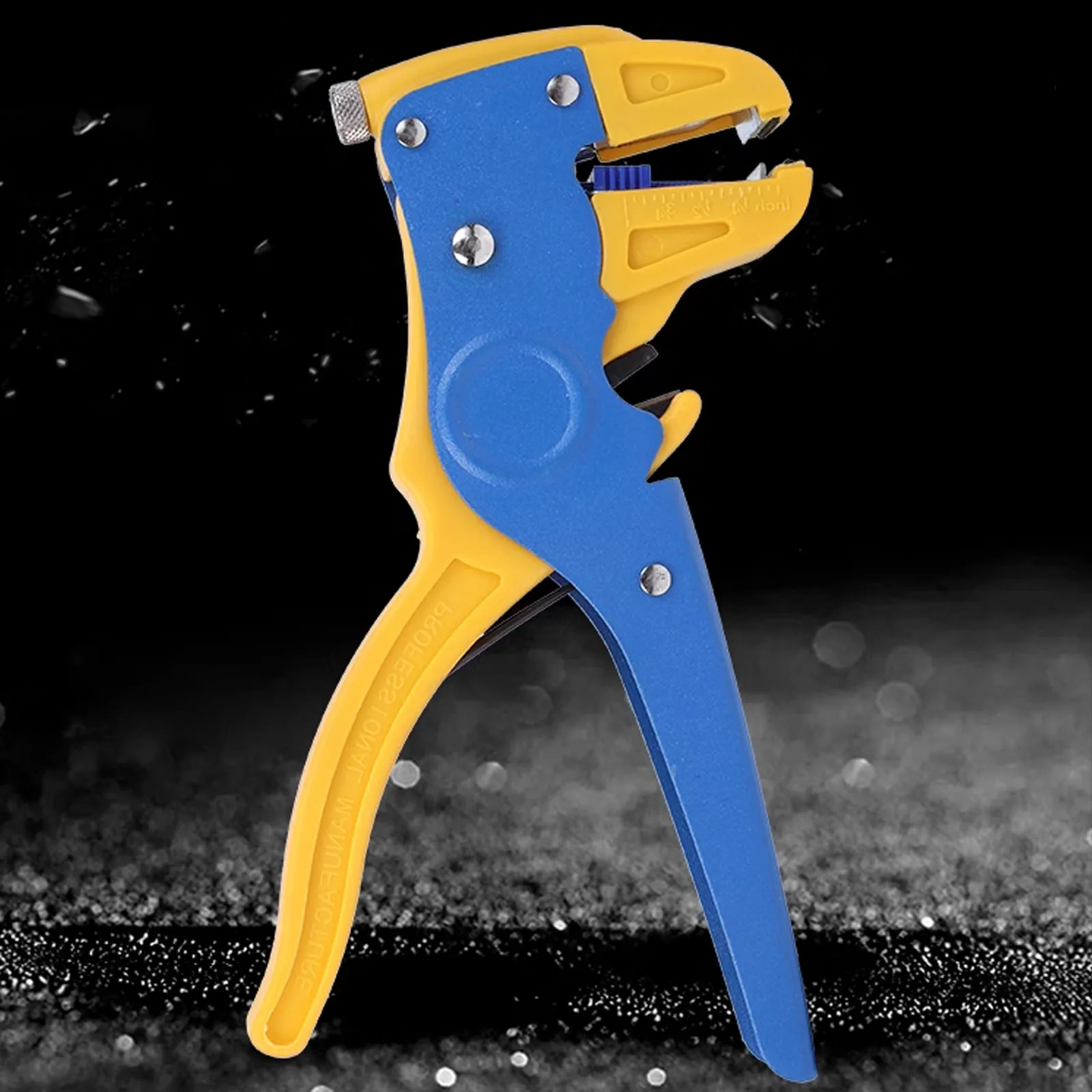 2-in-1 Automatic Fiber Optic Wire Cutter Stripper, Professional Adjustable Electrical Terminal Cable Stripping Pliers, WX-700D