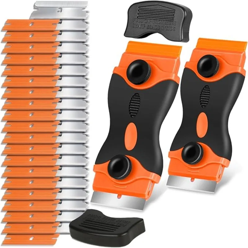 Multi-Purpose Razor Blade Scraper Double Ended Blades Gule Remover Car Window Vinyl Film Sticker Scrapers Hand Cleaning Tools